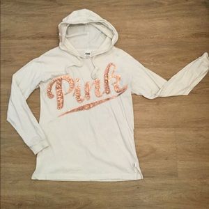 Victoria's Secret Pink tunic with rose gold sequin